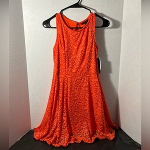 CITY TRIANGLES CORAL STRETCH LACE DRESS JUNIORS SIZE SMALL